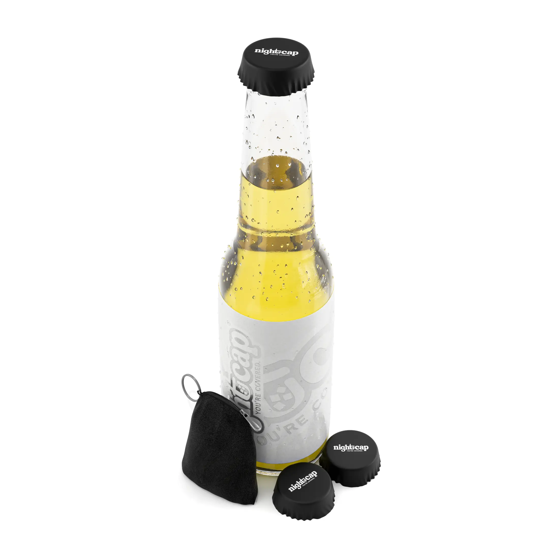 Nightcap Bottle Tops - Multi-Purpose Bottle Covers to Prevent Pills, Powders, and Liquids from Being Dropped into Your Drink