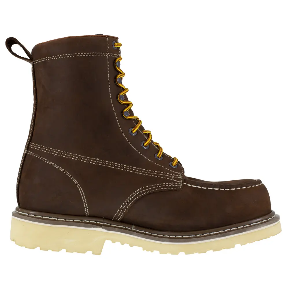 Iron Age Mens Solidifier 8 Inch Waterproof Composite Toe  Work Safety Shoes Casual - Brown