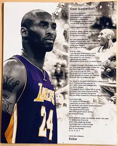 Kobe Bryant Motivational 8X10 Print Poster Signed Autograph Replica Art