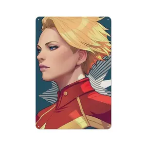 Captain Marvel Prints  Artgerm  Art Poster Poster Cool Artworks Painting Wall Art Canvas Prints Hanging Picture Frame Home Decor Posters Gift