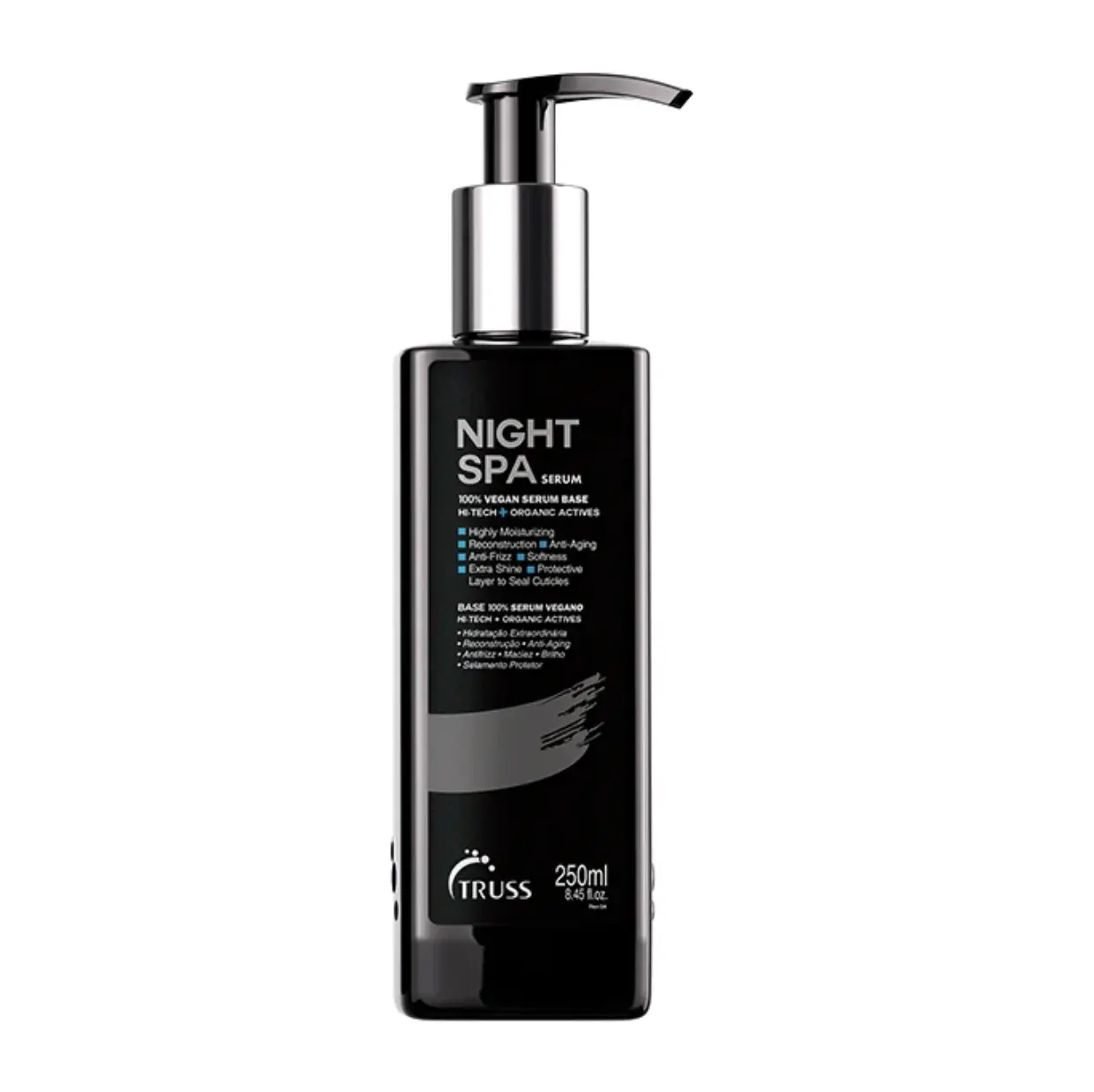 TRUSS Night Spa Serum - Vegan Plant-Based Overnight Treatment for Frizz Control, Moisturizing Dry Hair, and Adding Salon-Quality Shine