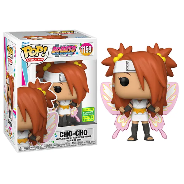 Funko Pop! Cho-Cho Butterfly 4 Inches Soft Vinyl Figure - Boruto 1159, 2022 Summer Convention Exclusive Edition, New, Includes PopShield Protector, Ideal for Anime Collectors, Unisex