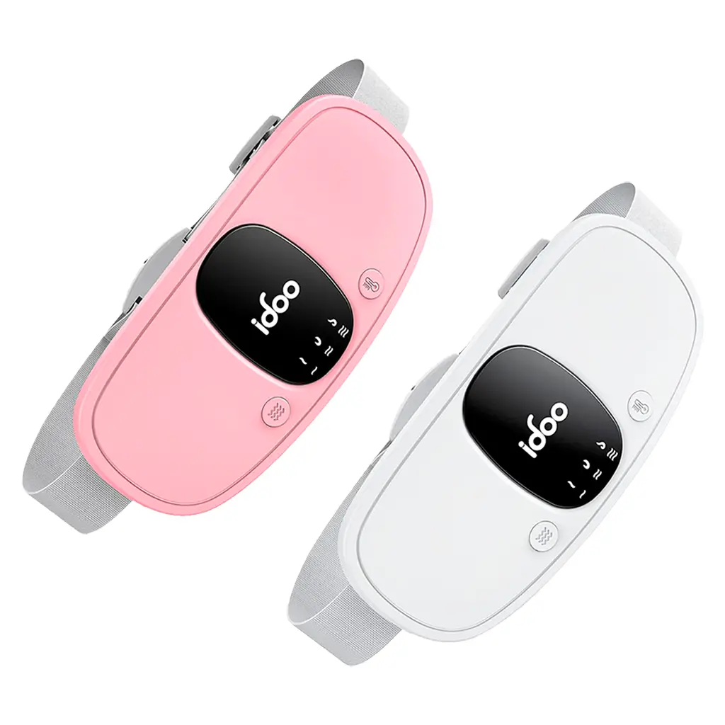 iDOO Smart Menstrual Heating Pad - Vibrating Waist & Abdominal Massager for Cramps Relief with Triple Vibration Massage & 2000mAh Battery - Perfect Bi