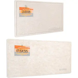 Bulletin Board, 24 x 18 Inches&35 x 17 1/2 inches Decorative Felt Pin Board, Cork Board Alternative for Wall, Foldable Photo Board Self-Vision Board Mood Board with 20 Pushpins