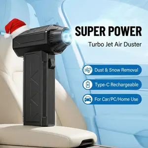 Multifunctional Jet Blower, Powerful Turbo Mini Portable Type-C Rechargeable Handheld Air Duster with 3-Speed Settings for Keyboard, Car Cleaning