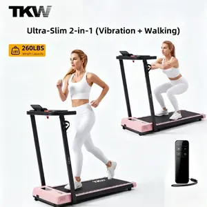 【Spring Refresh】TKW Easy StorageWalking Vibration Pad P1,Vibrating Plate, Remote Control Lightweight Under Desk Treadmills For Home & Office,Servo Motor Technology, 4 in 1 Portable Walking Pad Treadmill,Adjustable Incline, 260lbsWeight Capacity