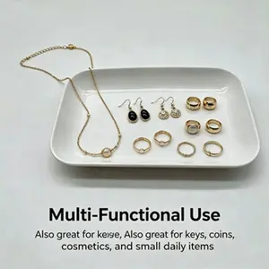 Rectangular Jewelry Tray, Elegant Perfume Display Stand, Key Organizer for Entryway, Decorative Storage Box, High-Quality Design