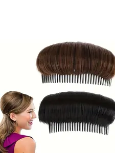 2pcs Hair Root Lift Combs, Invisible Heightening Pad, Puffy Top Hair Padding, European & American Best-Selling Fake Hair Pieces, Hair Clip