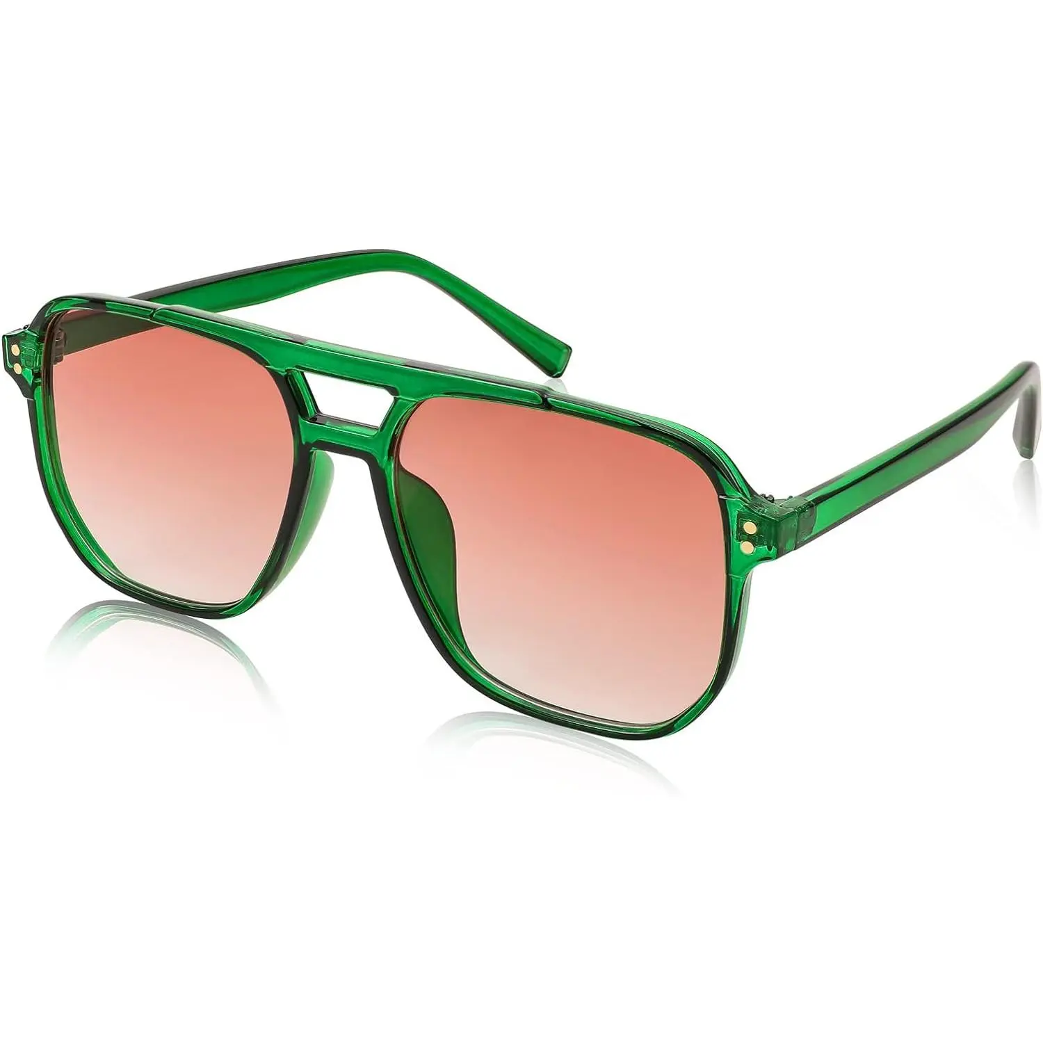 FEISEDY Fashion Sunglasses for Women - 70s Women's Sunglasses, Vintage Square Shades, Statement Frame Plastic Retro Sun Glasses B2835