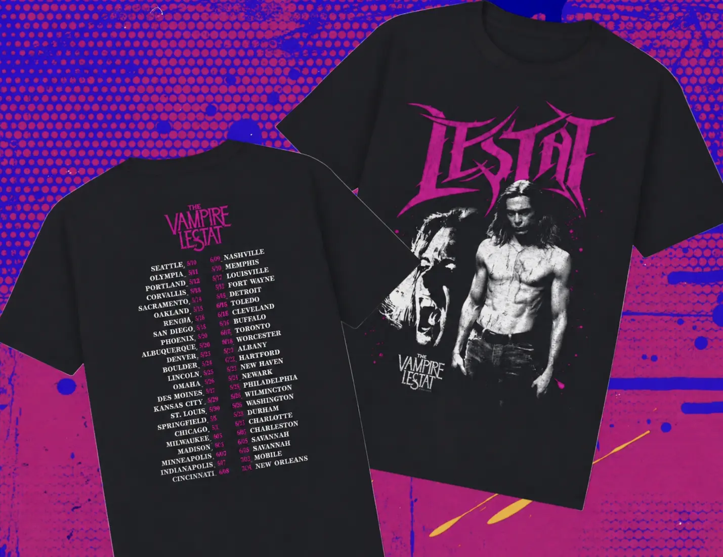 Vintage The Vampire Lestat 2026 Tour Graphic Shirt, Retro 90's Movie Concert Tshirt, Interview with the Vampire Gift for Lestat