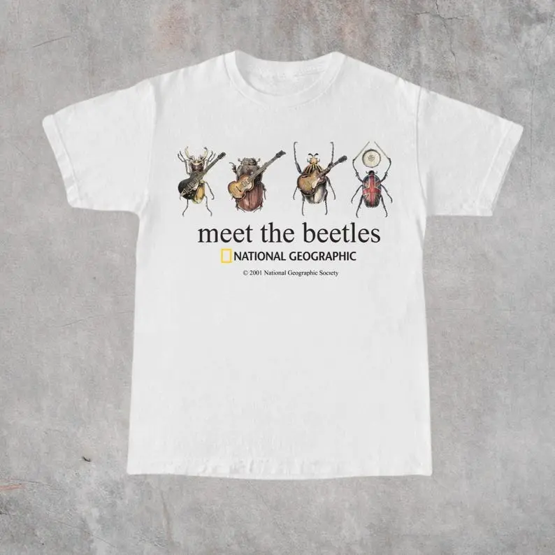 Vintage National Geographic Meet The BEETLES T-Shirt