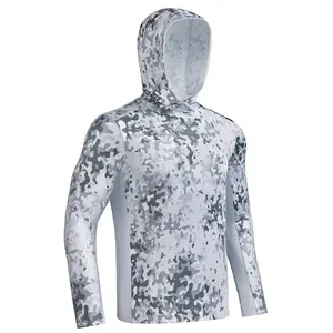 RODEEL 923 Sun Hoodie Shirts Men UPF 50+ UV Protection Long Sleeve Lightweight Quick Dry Moisture Wicking Breathable Cooling Activewear for Outdoor Spor Workout Fishing Hiking Biking Construction Roofing Landscaping Gardening, Holiday Gift