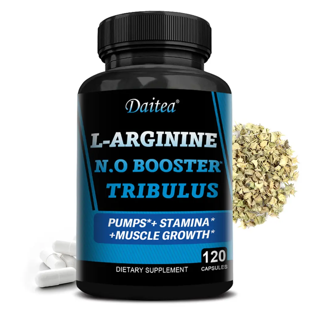 Daitea L-Arginine Health Supplement — Supports Muscle Strength, Endurance, and Energy 120 Capsules