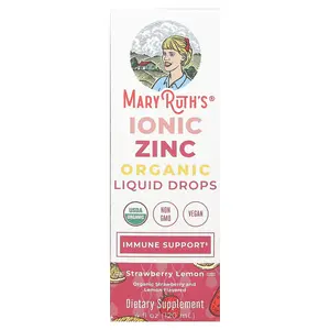 MaryRuth's Organic Ionic Zinc Liquid Drops, Strawberry Lemon, 3 mg, 4 fl oz (120 ml)