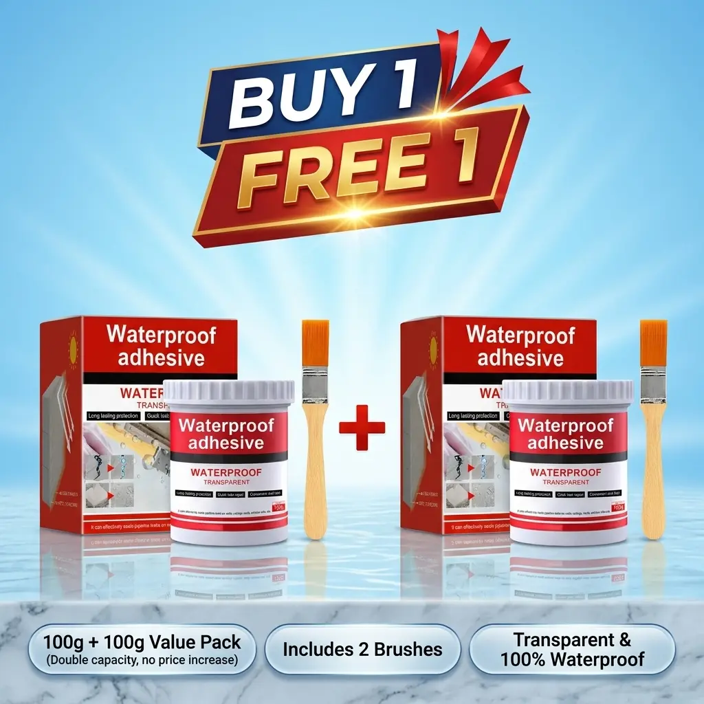 [Buy 1 Get 1 Free]Transparent Waterproof Adhesive Sealant, Invisible WaterproofAgent ,Transparent Waterproof Sealan, Indoor & Outdoor Waterproof Coating  Concrete Sealant Super Strong Adhesion rubber
