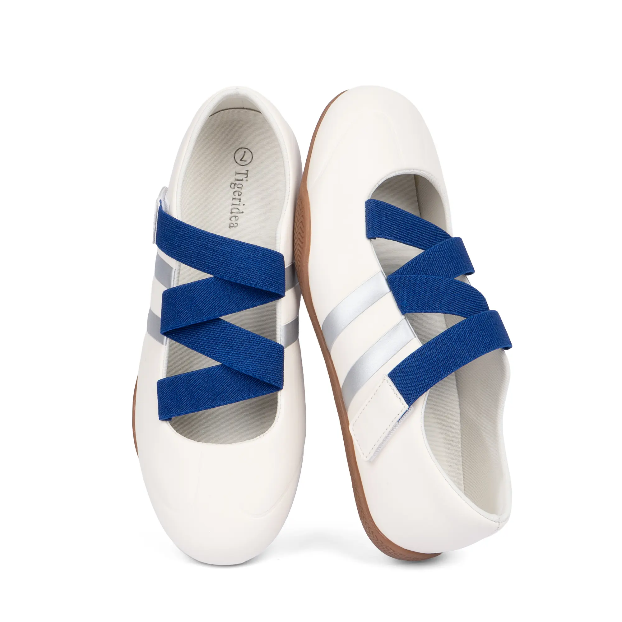 [Tigeridea] Women's Mary Jane Style Sporty Ballet Flats - Classic, Ballerina Aesthetic, Comfortable, Lightweight, Slip-On, Retro Fashion Business Casual Footwear, Ballerina Aesthetic Ballet Flats