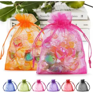 50 Pack Multicolor Organza Bags 3x4 Inch, Mini  Bags for Easter Gifts, Mother's Day,  Bag Drawstring, Small Candy Bag Little Mesh Bag for Party Wedding