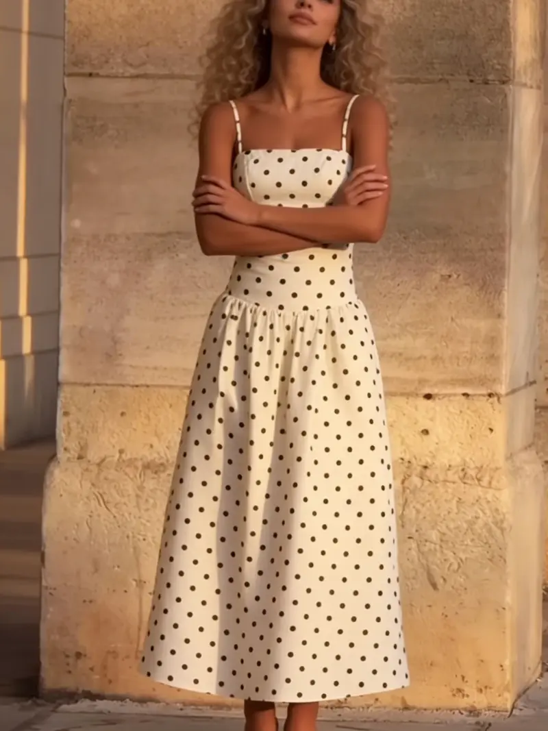 white dress with black dots - TikTok Shop