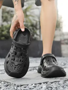 Men's Summer Outdoor Sports Water Shoes, Odor-Resistant Toe-Enclosed Sandals, Casual Medium Width Below Ankle Slippers, Wading Shoes, Water Aqua Shoes, Water Sports Footwear