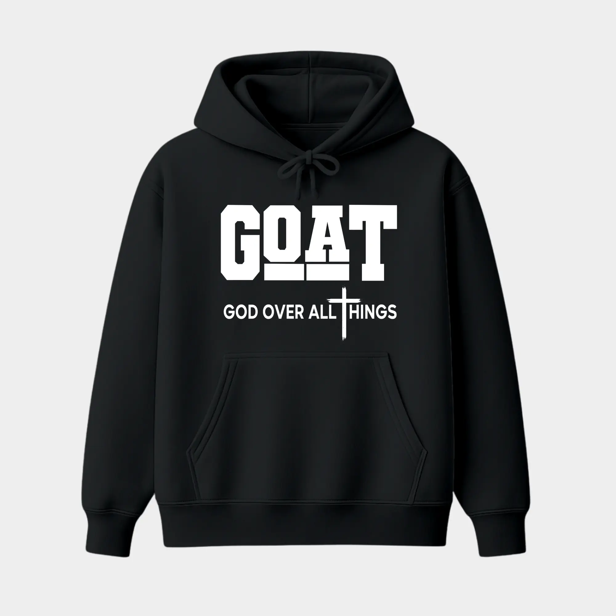 Goat God Graphic Hoodie, Unisex Casual Crew Neck Long Sleeve Hoodie, Trendy Daily Wear, Perfect Gift for Men and Women