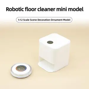 2-piece 1:12 scale mini floor sweeper model set, non-electric, made of PLA material, dollhouse decoration accessories, Decorative DIY room scene props, Miniature Set