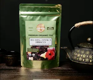 Premium Organic Tea Relaxing Jamaica Hibiscus Herbal & Hawaiian Dried Fruit 6 oz Pack Natural Pure Daily Beverage Organic Hibiscus Herbal Tea with Hawaiian Dried Fruit Blend