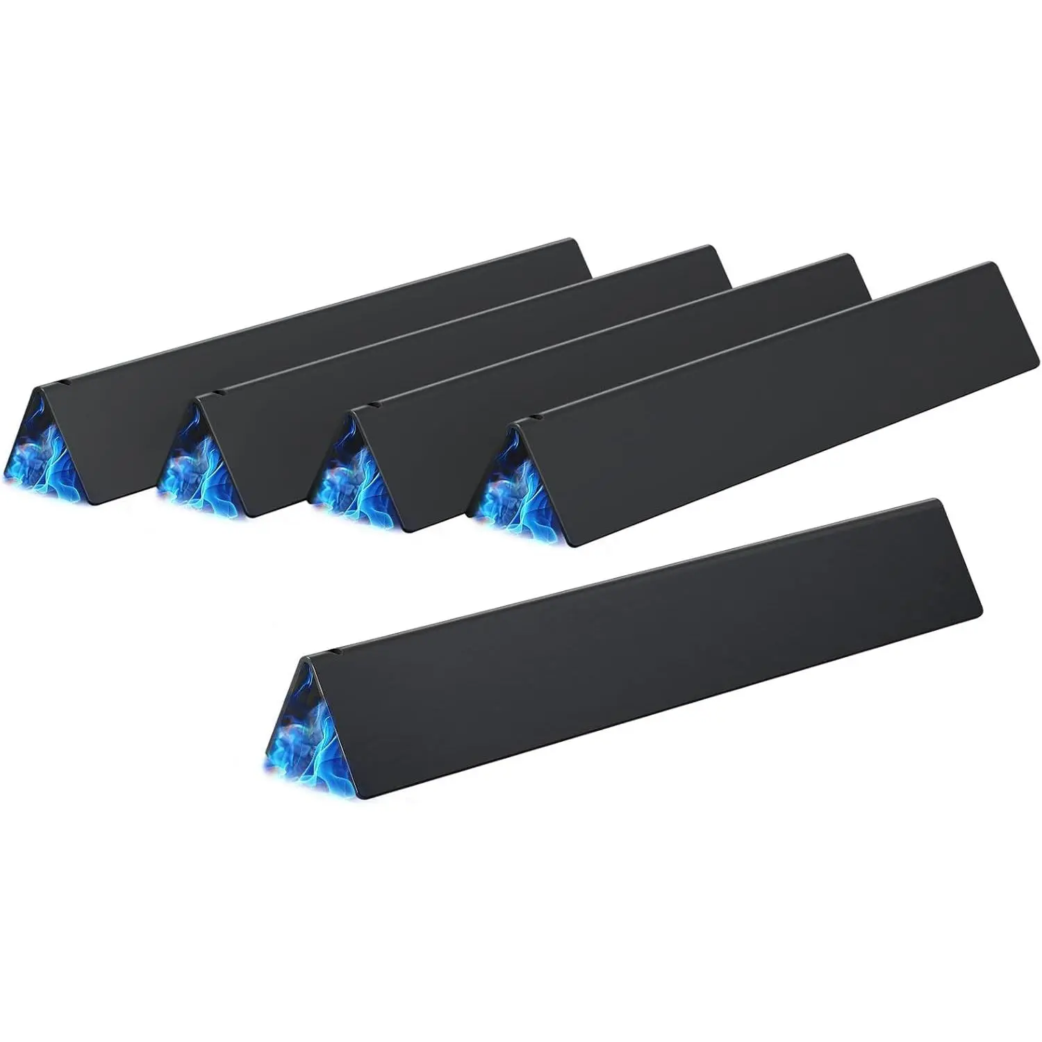 15.3" Replacement Flavorizer Bar with Front-Mounted Control Panel, for Weber Spirit (3 Burners) E/S-310, E/S-320, E/S-330 (2013-2017) & GS4 II 300 Series, Porcelain Steel, 5 Packs