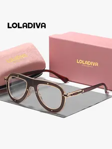 LolaDiva 1 Piece Unisex Street Inspired Full Frame Plaon Glasses Redefining Cool Frog Frame Plaon Glasses