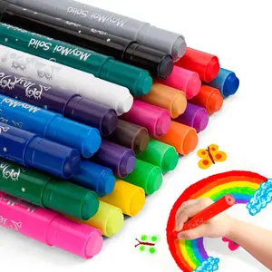 Washable Tempera Paint Sticks Non-Toxic Quick Drying & No Mess Paint Sticks, Best Art Birthday Gifts (24 Colors)