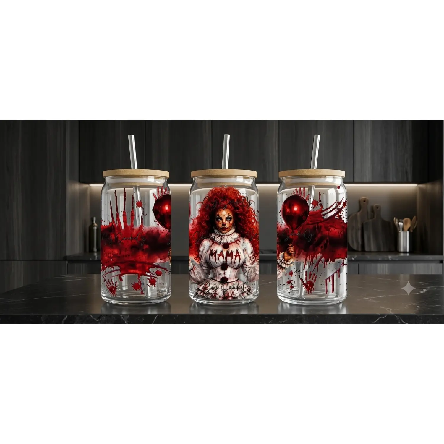 Mama Red Balloons - UVDTF Wrap for cups/hard surfaces sticker