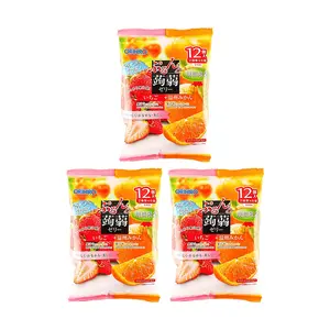 ORIHIRO Konjac Jelly Strawberry & Mandarin Orange - 3 Pack (36 pcs) - 0 Fat Low Calorie Healthy Snack