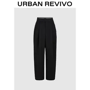 URBAN REVIVO Carrot Fit Pants UWG650011 Springtok Casual Pocket Waist Casual Soft Comfy