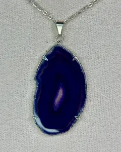 Purple Agate Charm