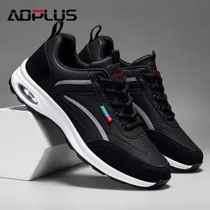 AOPLUS Men's stylish lace-up sports shoes, comfortable and breathable running shoes for leisure wear, complete set of round-toe shoes suitable for daily wear, with a closed design, soft sole, durable and quick rebounding property Workout Sneakers