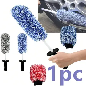 Car Wash Super Brush Microfiber Premium Wheels Brush Non-Slip soft Handle Easy To Cleaning car wheel Spokes Car Accessories Car Wash Tool