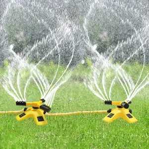 360° Rotating Lawn Sprinkler, Heavy-Duty Yard & Garden Sprinkler with 3 Adjustable Arms, Full Coverage Lawn Irrigation System, Pet Sprinkler for Dogs, Cooling Sprinkler for Lawn & Patio, Fits Standard Hose, Easy Setup, Durable Plastic Design