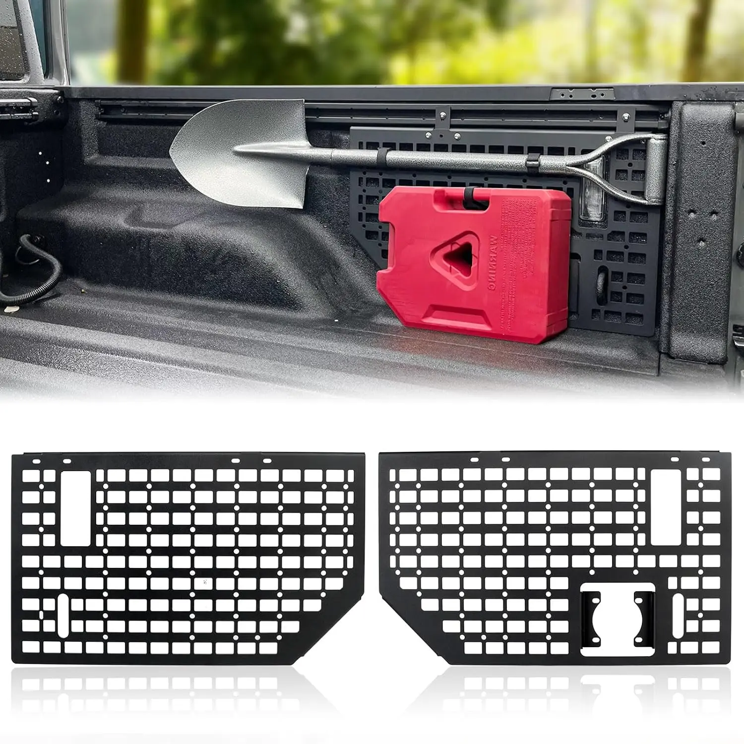 MAIKER Side Bed Molle Panel Rack System Car Storage Organizer, Car Organization Supplies, Compatible with 2019-2023 Jeep Gladiator JT (2 Count)