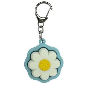 Daisy Flower Fidget Clicker: keychain accessory, nature, spring, stress relief, cute must have