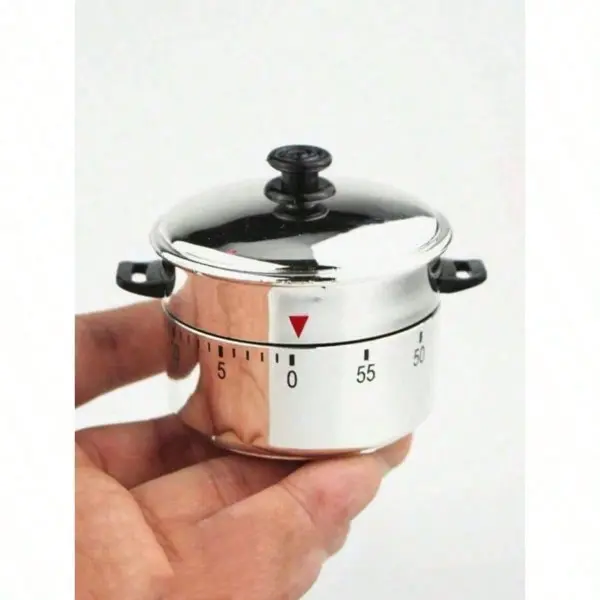 1pc Kitchen Timer Clock, Mechanical Kettle-Shaped Timer, 60 Minute Cooking Countdown Timer, Kitchen Utensils, Kitchen Supplies, Kitchen Accessories, Student Time Management, Mechanical Reminder Timer, Creative Decor