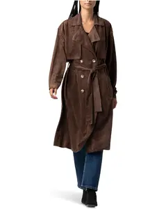 BLANK NYC-DOWN TO EARTH FAUX SUEDE TRENCH COAT