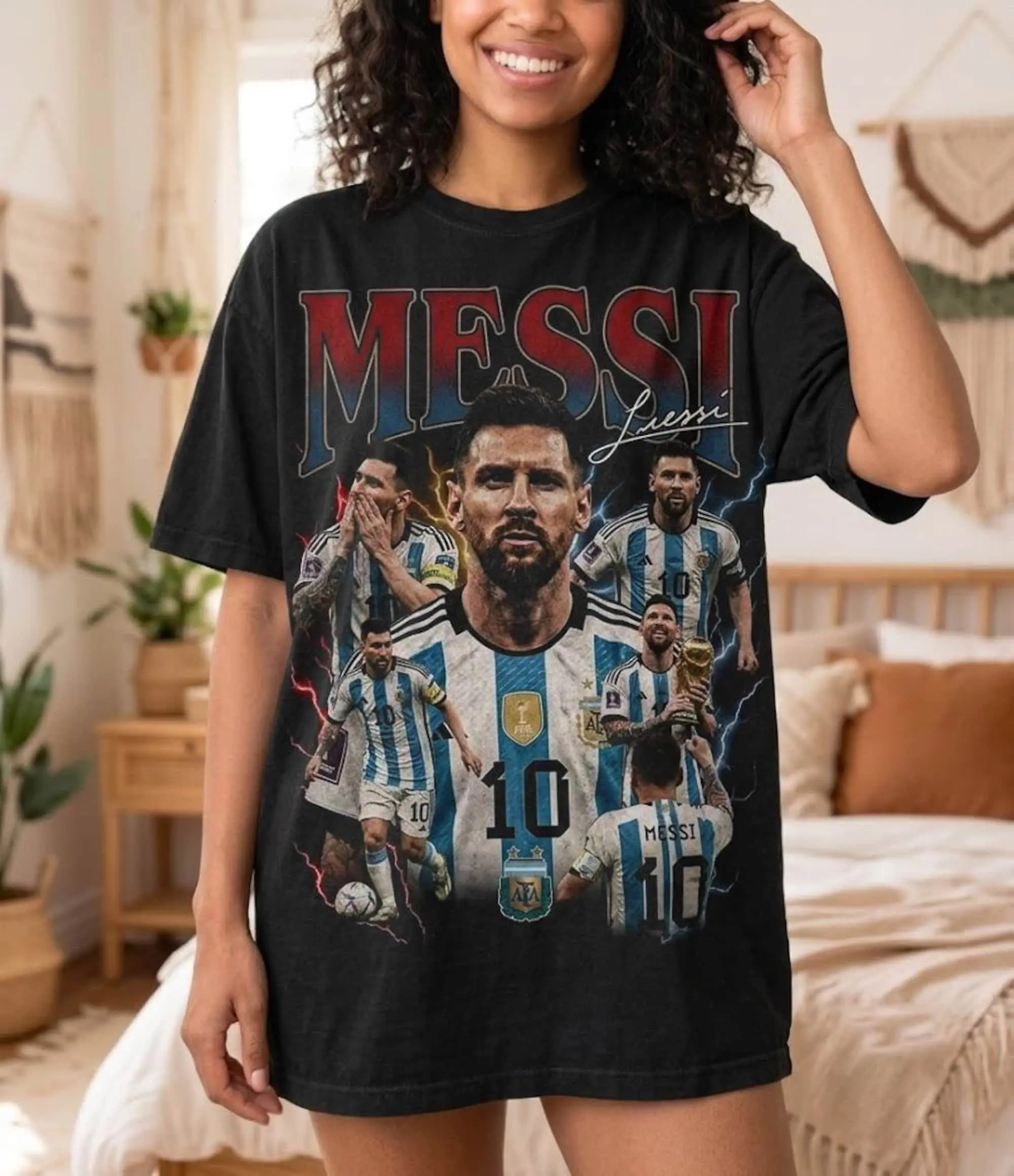 Litmited Messi Arghentina Vintage 90s Styles Comfort Color Shirt, Gift For Fans