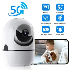 3MP Upgraded Smart WiFi Shaking Head Camera (White)｜3 million pixels HD + human detection + dual-band WiFi + infrared night vision｜Cloud storage/TF card + IP64 waterproof and dustproof