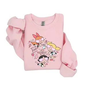 Powerpuff Girls Nostalgia Sweatshirt, Powerpuff Girls Aesthetic Sweatshirt, Power Puff Merch, Aesthetic Cartoon Graphic Shirt