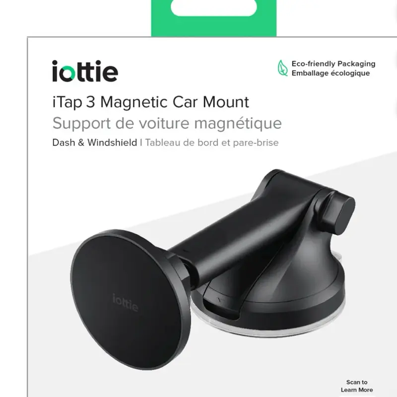 iTap 3 MagSafe Compatible Dashboard & Windshield Mount with Magnetic Ring Adapte Rotatable Car