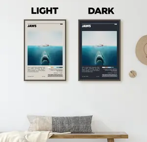 Jaws Retro Vintage Poster No Frame | Minimalist Movie Poster | Retro Vintage Art Print | Wall Art | Home Decor