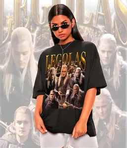 Retro Legolas Shirt -Lord of the Rings Shirt,Orlando Bloom Shirt,Lord of the Rings Tshirt, Movie Tee Cotton Crewneck Fabric Fit