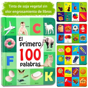 Teenybaby Spanish Learning Encyclopedia Board, Multiple Elements, Gift for Kids, Enhances Vocabulary and Cognitive Skills