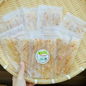 Set 10 bịch bánh tráng cuốn sẵn Tây Ninh Vietnamese Rice Paper Snack with Chili Salt – Ready to Eat (10Packs- 1pack contains 6 small sheets)