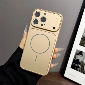 Original AG Nano Frosted Glass For Magsafe Protective Phone Case For iPhone 17 Air 16 15 14 13 Pro Max Magnetic Wireless Charge Armor Cover Smartphone