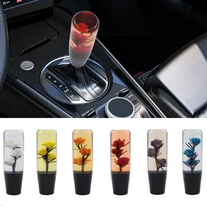 Brand New JDM 150mm Clear Flowers Manual Gear Stick Shift Knob Lever Shifter